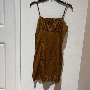 Elegant Brown Cheetah Women's Dress